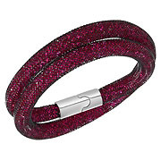 Stardust Fuchsia Black Double Bracelet